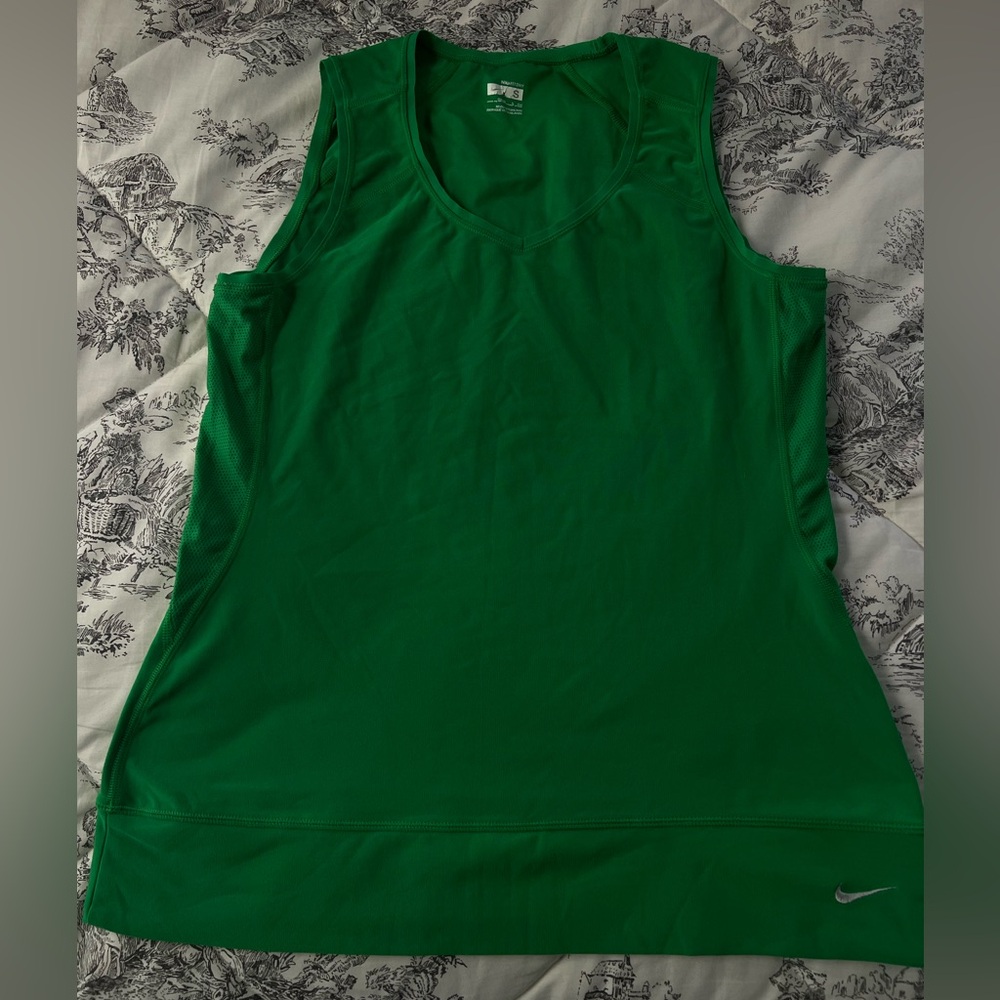 Green Nike Dri-Fit tank top